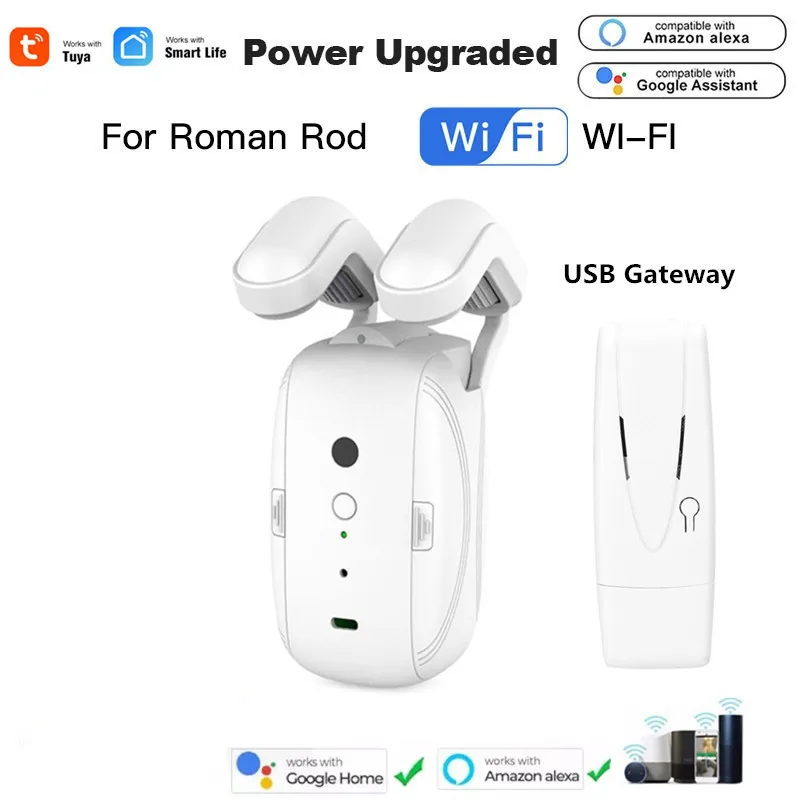 

Tuya Wifi Curtian Robot BT Voice Control Swithbot Electric Opener Rechargeable Electric Bot Remote Control Alexa Google Home