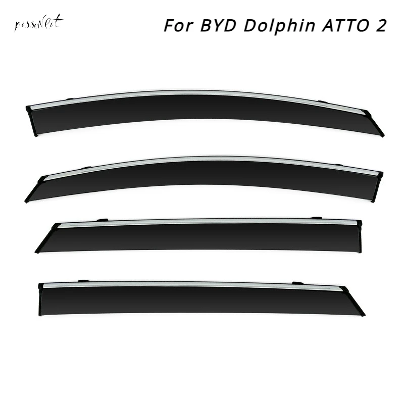 For BYD Dolphin ATTO 2 Window Visor Wind Deflectors Rain Visors Guard Door Visor Vent Shades Ventvisor Accessories Awnings