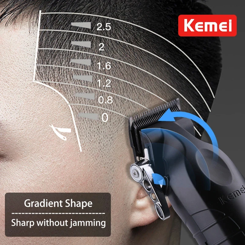 Kit De Tondeuse Barbe/cheveux Professionnel KEMEI KM-2299 - Sans Fil - NEUF