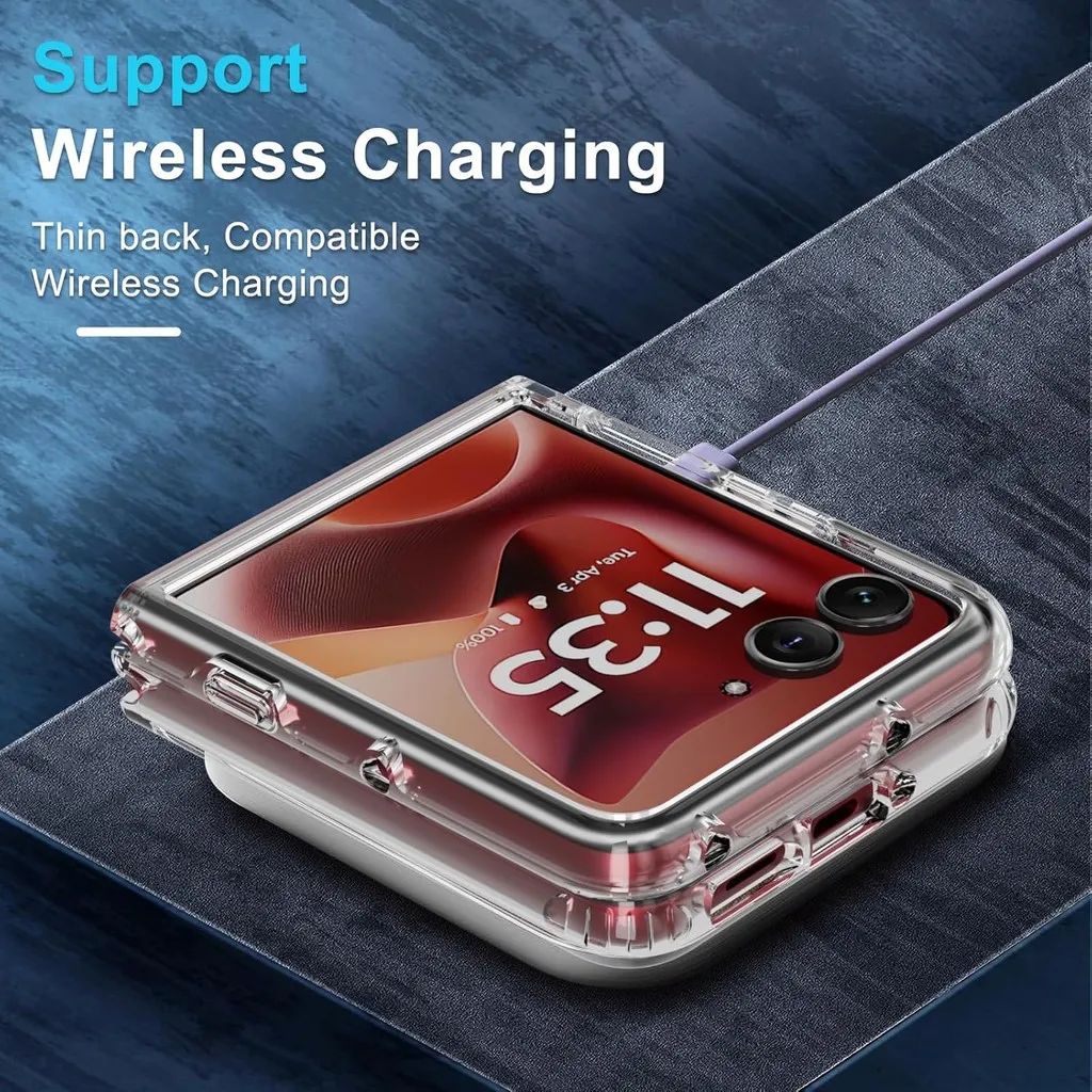 Transparent Shockproof Phone Case with Hard PC Back and Soft Edge Cover