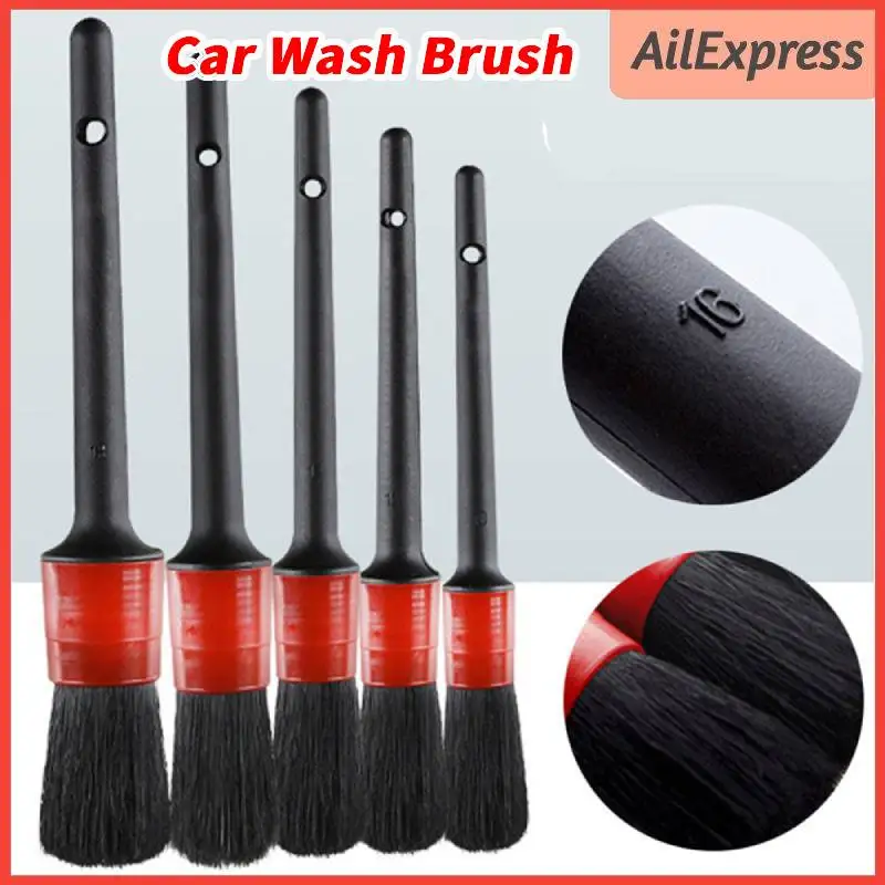 

1pc/5pcs Car Detailing Brush Set Cleaning Brushes For Auto Dashboard Air Outlet Window Gap Wheel Wash Maintenance Accessories