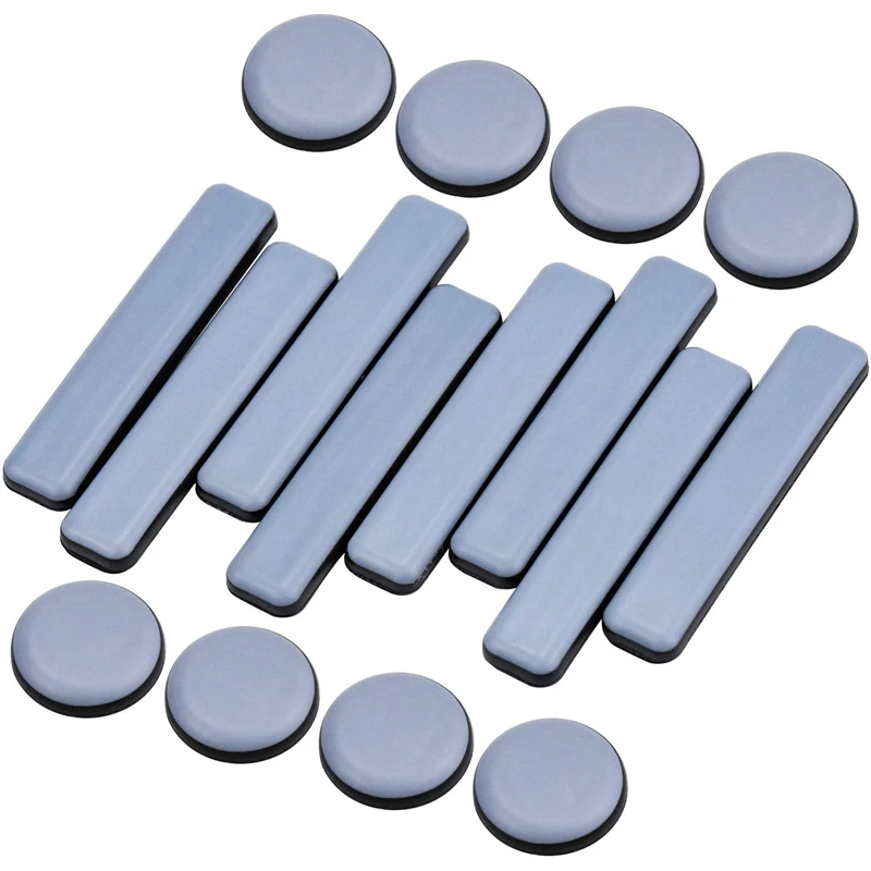 16 Pcs Furniture Glides PTFE Sliders Self-Adhesive Furniture Glides Set Round Square For Easy Movers furniture gliders