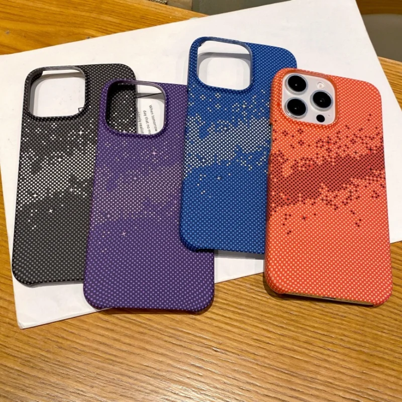 Fashion Kailaf Matte Carbon Slim Phone Case - Starry Sky Patterned Shockproof Hard Cover