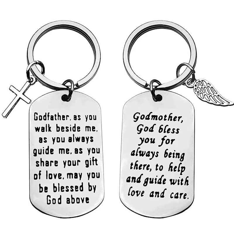 GodparentGiftsfromGodchildGodmotherKeychainGodfatherKeychainChristeningGiftBaptism