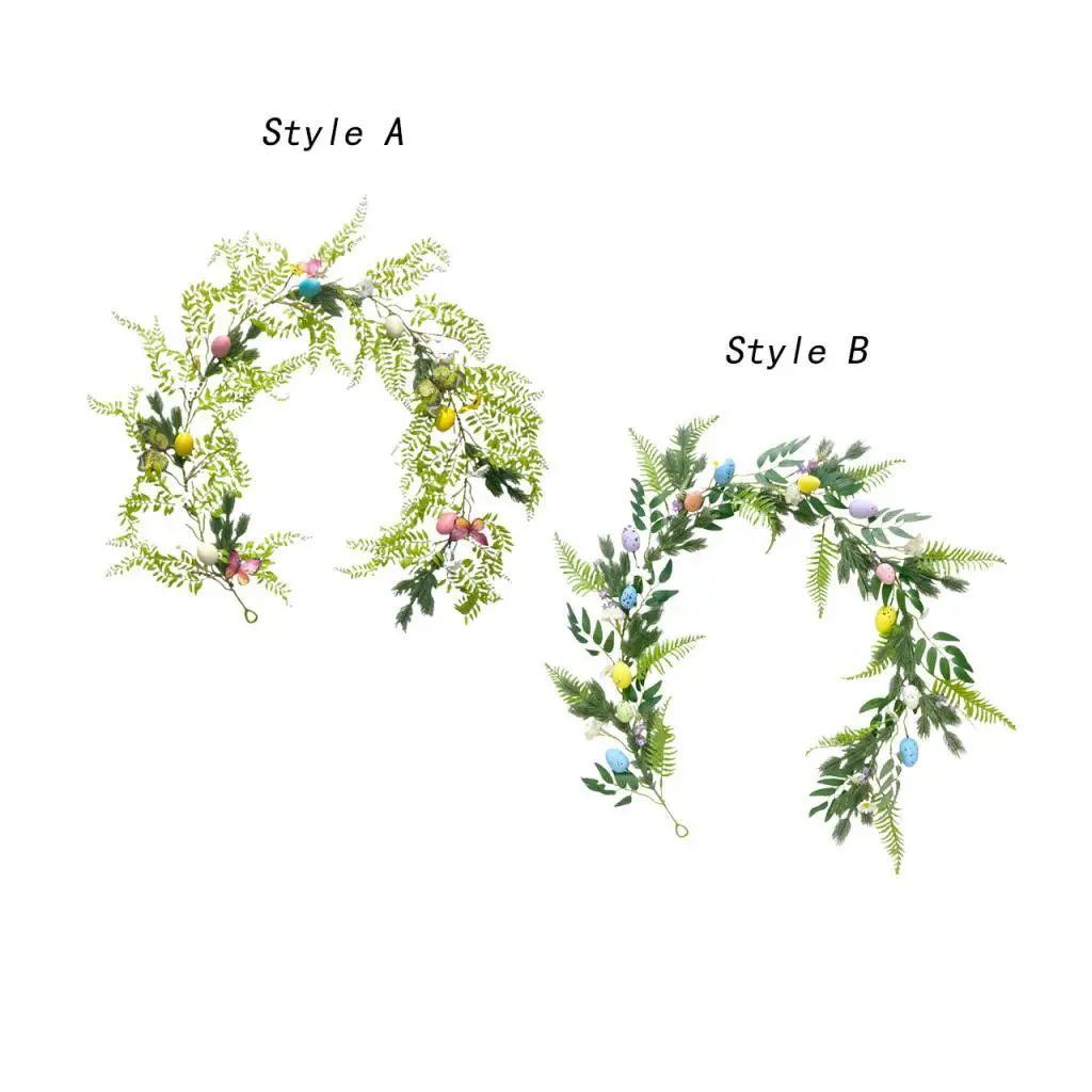 

Easter Flower Vines Garland Floral Egg Garland for Home Festival Patio Porch