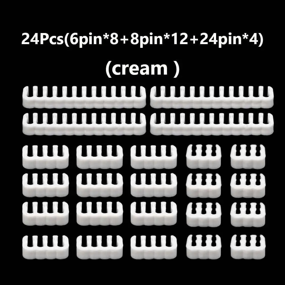 24개/세트 Psu ? 3.0-3.6mm PC 전원 케이블 용 PC 연장 케이블 클램프 빗 주최자 6 /8 /24 핀 케이블 배선 연결