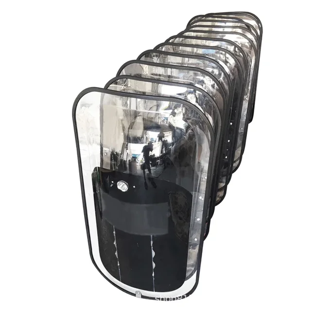 Pc Transparent Shield For Riot Protection French Hand Shield With Edge Square Shield 5