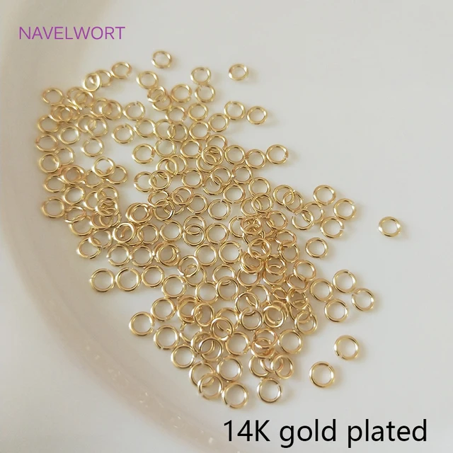 18k Gold Plated Open Jump Rings, 3mm diameter, 22 gauge - 50 pieces