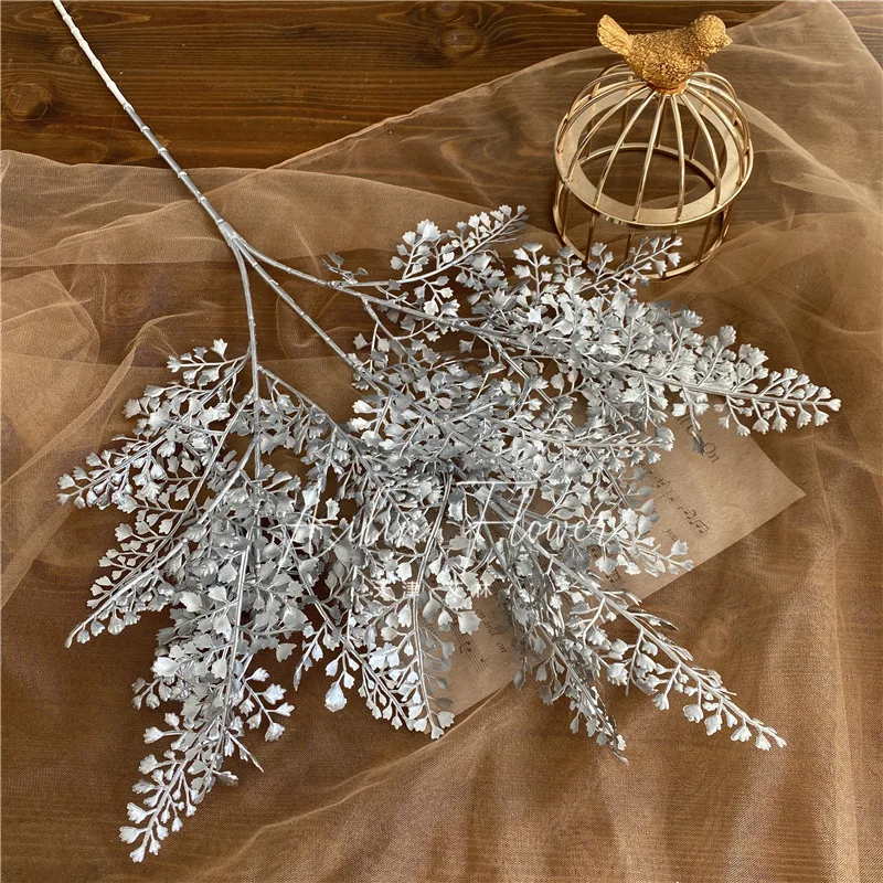 Silver Series Artificial Foliage for DIY Floral Arrangements and Home Decor
