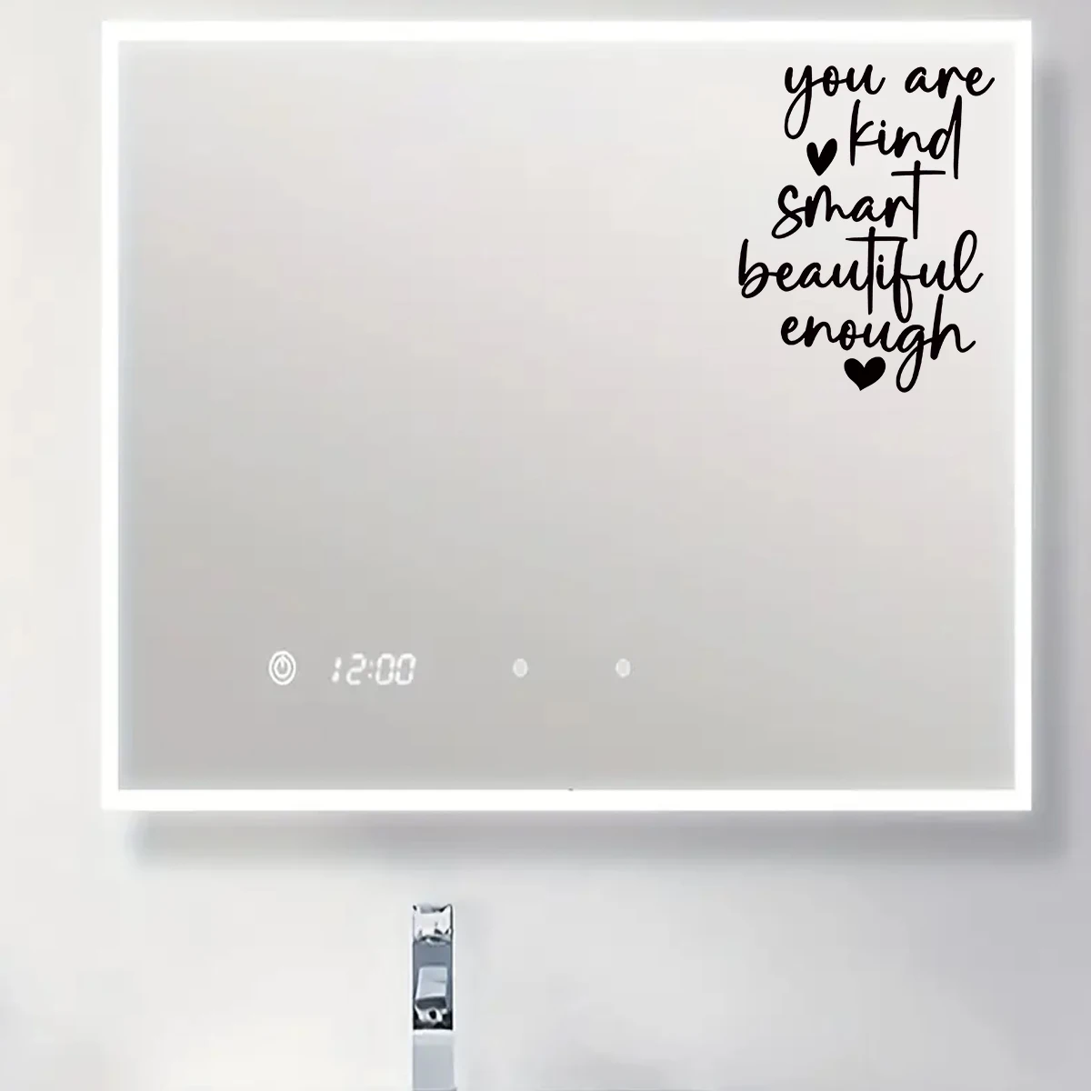 Affirmation Cards ”You Are Kind Smart Beautiful Enough“Art Wall Stickers for Bedroom Cloakroom Mirror Decoration Wall Decals