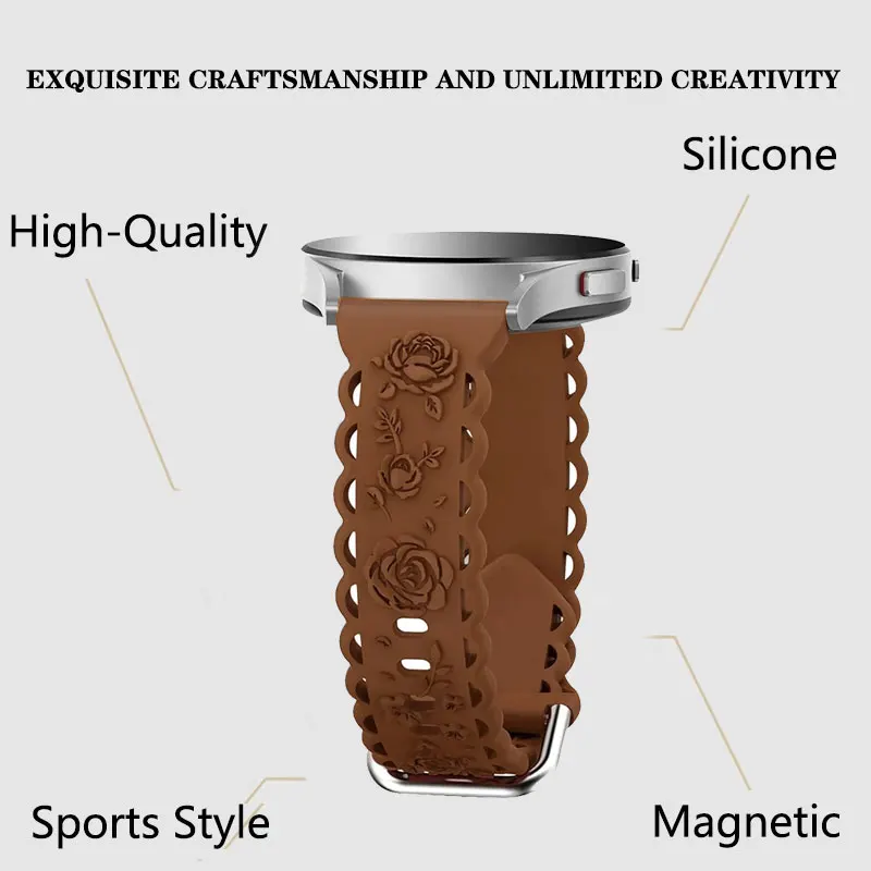 Premium Silicone Watch Strap, 20mm – Universal Fit