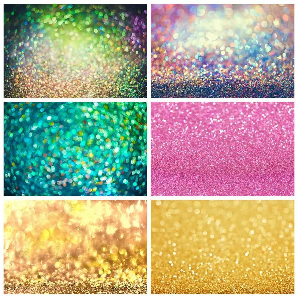 

Light Bokeh Glitters Photography Backdrops Custom Baby Newborn Party Home Decoration Ins Studio Photo Booth Backgrounds Props