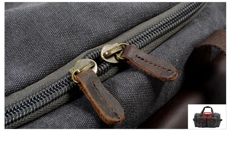 Mens & Womens Canvas Duffle Bags Grey Brown Green