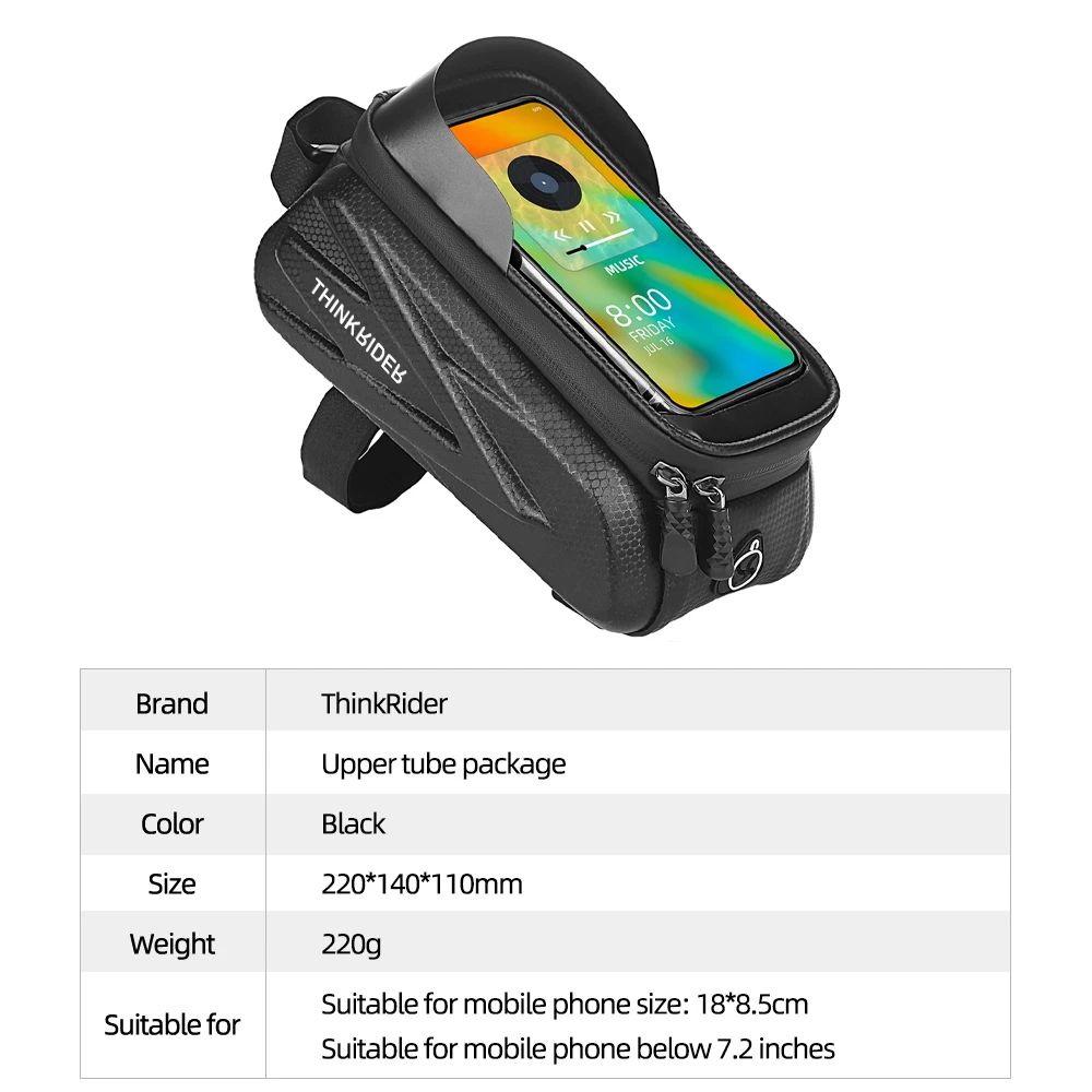ThinkRider Bike Bag 2L Frame Front Tube Cycling Bag Bicycle