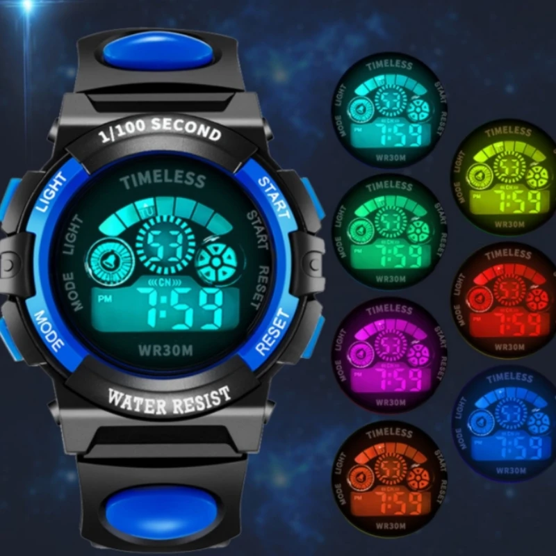 Children Watch Sport Kids Watches Silicone Strap Waterproof LED Digital Watch For Kid Children Student Girl Boy Wristwatch Clock 2
