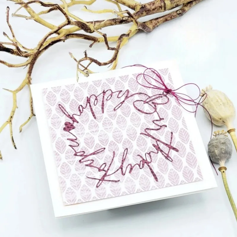 피기 크래프트 금속 커팅 다이 컷팅 몰드 해피 버스데이 레터 링 스크랩북 종이 공예 나이프 몰드 블레이드 펀치 스텐실 다이