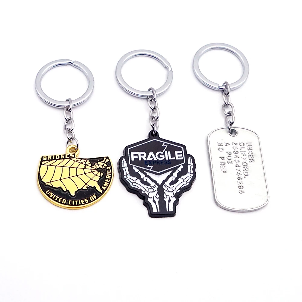 Game Death Stranding Keychain Dog Tag Key Chain Map Keyring Men