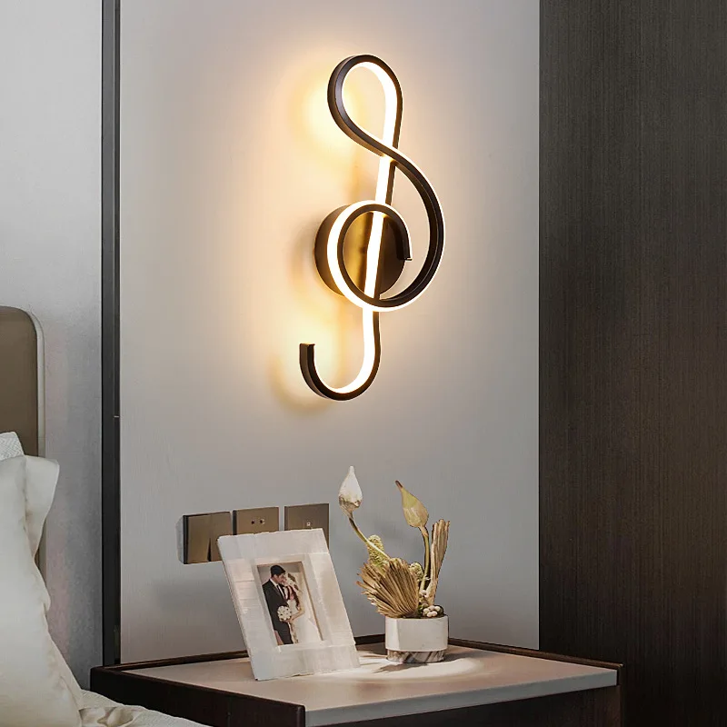

View larger image Share Modern Minimalist Wall Lamps Living Room Bedroom Bedside Luster AC90V-260V LED Indoor black white Lamp