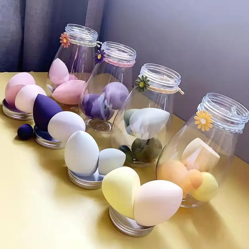 Éponge Beauté Blender En Forme D'œuf - 6cm X 4cm - Multicouleur, Réutilisable Et Sans Latex