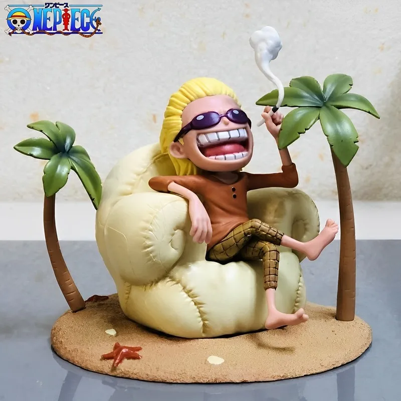 

14cm One Piece Donquixote Doflamingo Anime Figure Sofa Joker Statue Pvc Action Figurine Collectible Model Toys Christmas Gift