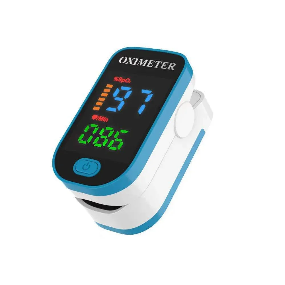 Parmak Pulse oksimetre kan oksijen doygunluğu monitör nabız hızı ölçümü ile taşınabilir LED ekran pil yok