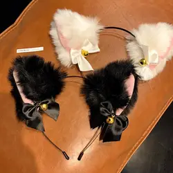 Cat Ears Lolita Cosplay Kawaii Plush Kitten Ear Black Hairpin Anime Accessories Andmade Gothic Decor