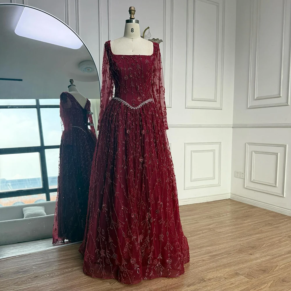arabic style evening dress Lace prom dresses, evening dresses, custom make prom dress, arabic pro –  CherryPromDress main image 0