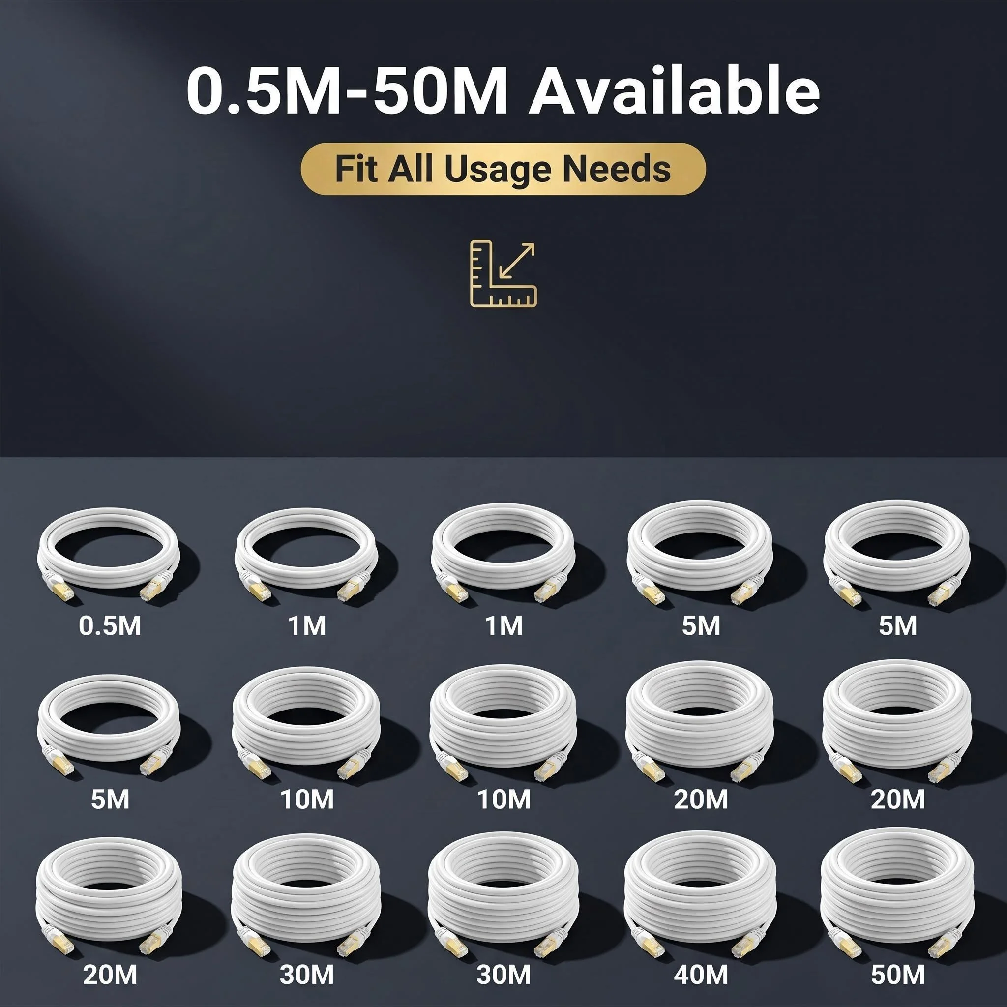 이더넷 케이블 Cat 6 FTP 1000Mbps 네트워크 케이블 컴퓨터 라우터 모뎀용 Rj45 커넥터 0.5-50M