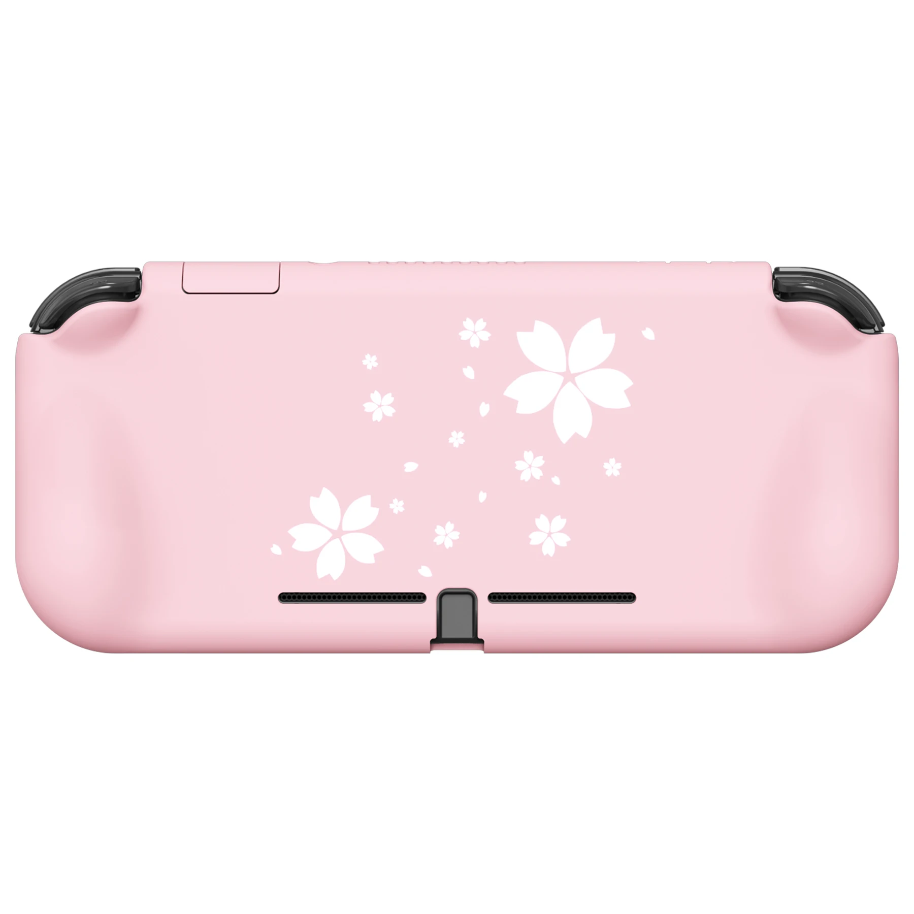 PlayVital ZealProtect Ergonomic Protective Case for Nintendo Switch Lite W/Screen Protector - Cherry Blossoms Petals