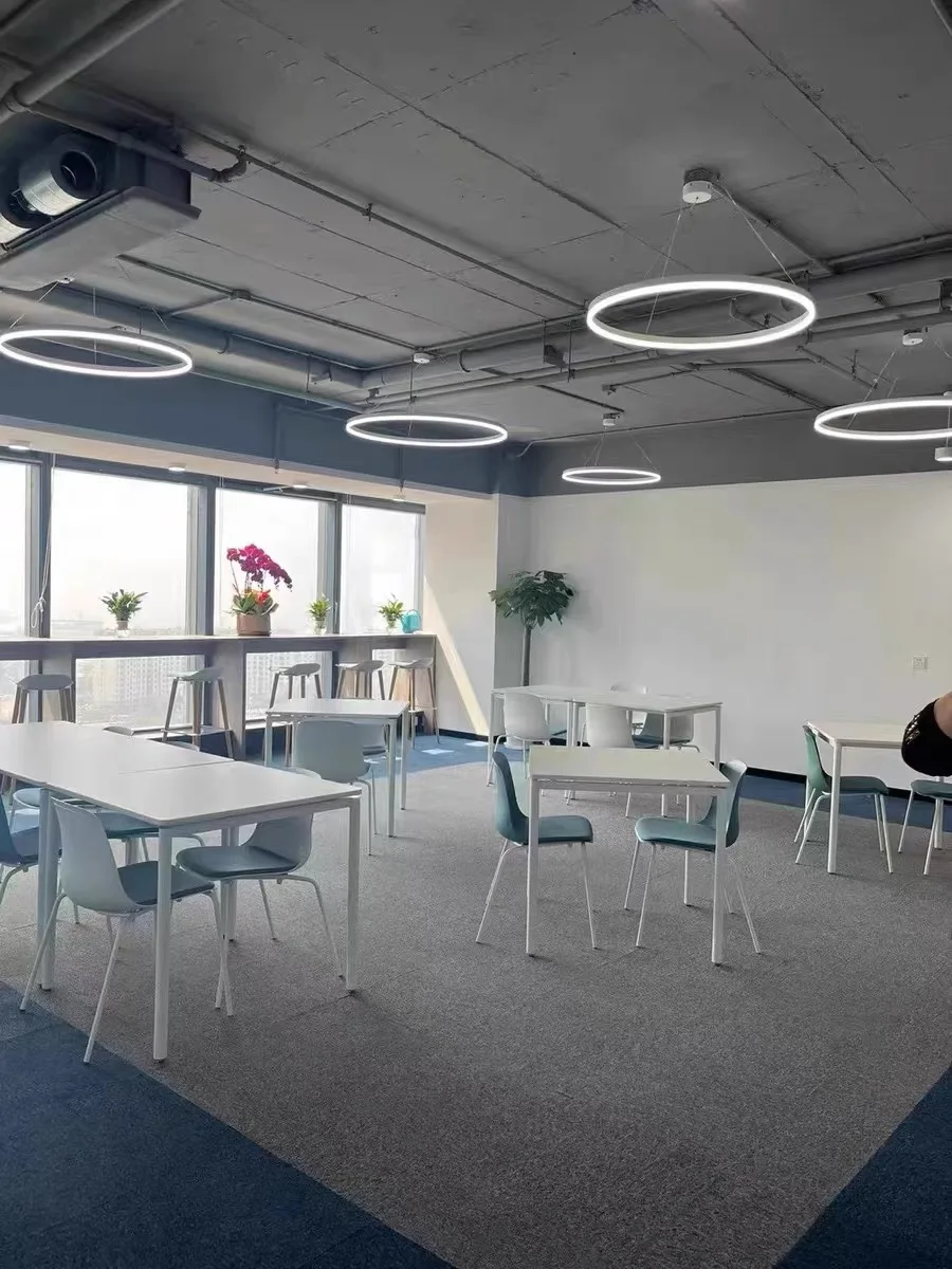 Ring single-ring lamp modern minimalist LED chandelier restaurant living room bar room hotel study creative lighting 4