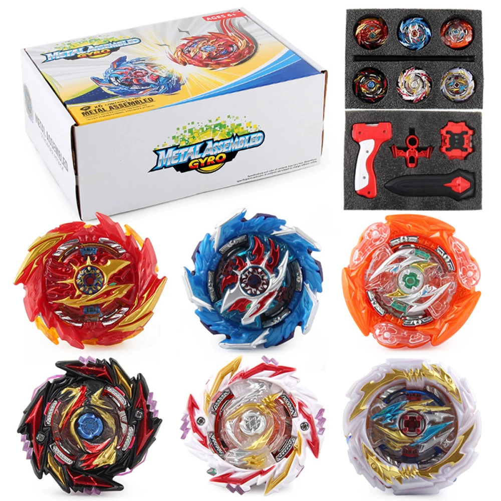 

Toupie Beyblades Burst Metal Fusion Children Toys 6Pcs/Set Spinning XD168-27A /B Battle Gyroscope with 2 Launchers