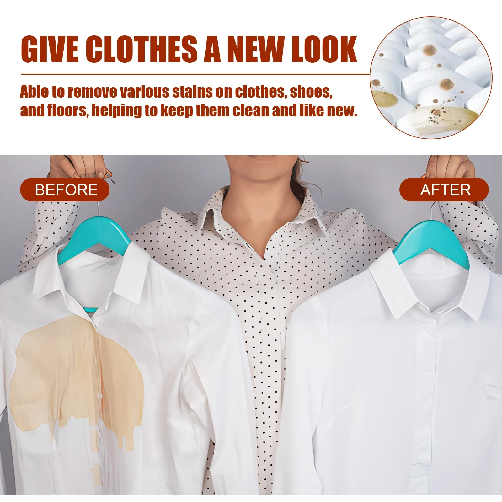 30ml Fabric Rust Stain Remover Clothes Rust Remover Waterless Clothing Cleaning Effective Decontamination Laundry CleansingAgent