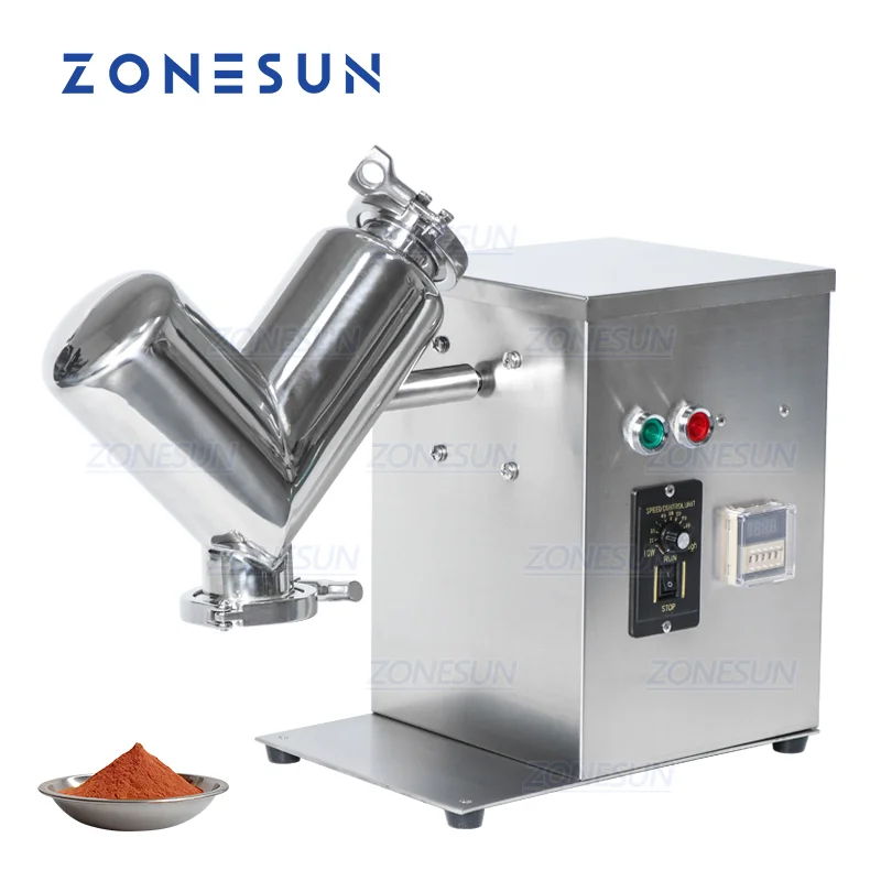 ZONESUN Powder Mixing Machine Dry Powder Mixer Stainless Blender House Blending Machine Grain Candy Tablet Vitamin