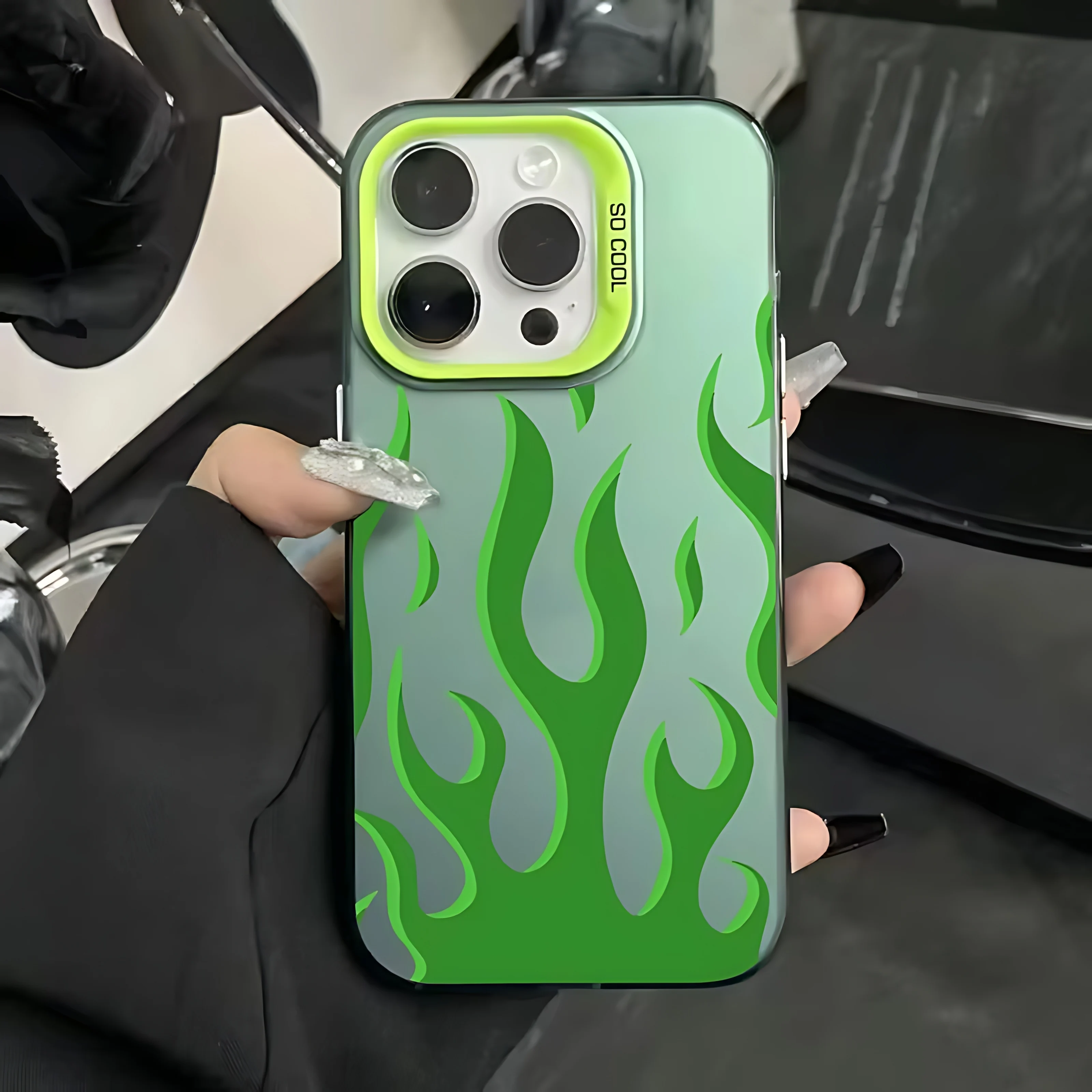 Creative Fashion Flame Fire Phone Case - Stylish Protective Cover