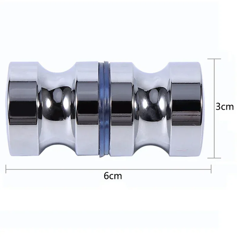 Door Handles Aluminum Alloy Single Glass Bathroom Shower Cabinet Handle Screw