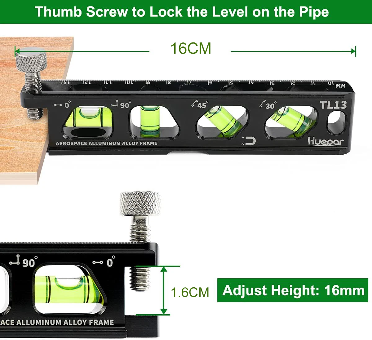 Angle Finder Magnetic Leveling Ruler With Level Bubble V-Groove & Magnetic Trac