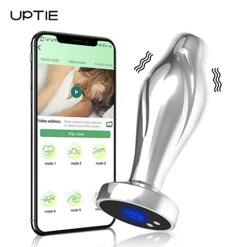 Wholesale from 30 pieces Bluetooth APP Anal Plug Vibrator Female Remote Control Clitoris Stimulator Metal Butt Plug Adult Supplies Sex Toys for Women Men Bluetooth APP Anal Plug Vibrator Female Remote Control Clitoris Stimulator Metal Butt Plug Adult Supplies Sex
