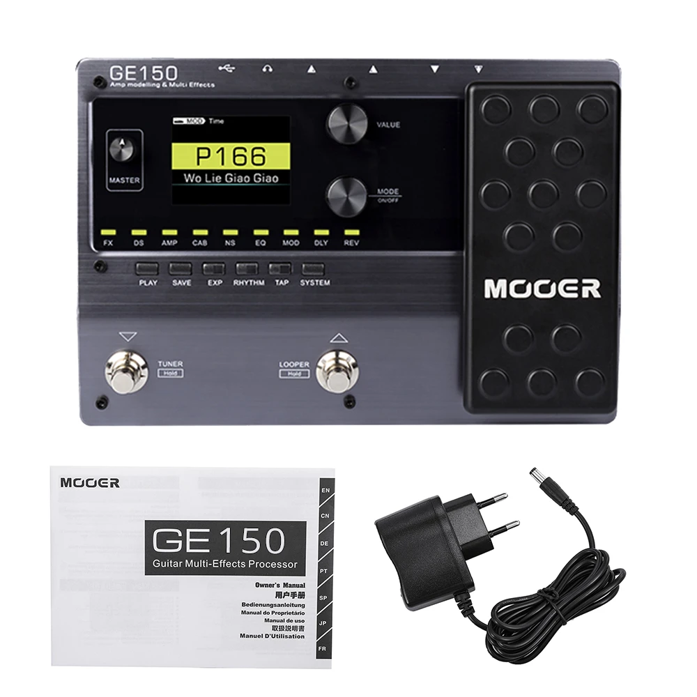 Mooer Ge150 Amp Modelling Guitar Multieffects Pedal Processor Loop