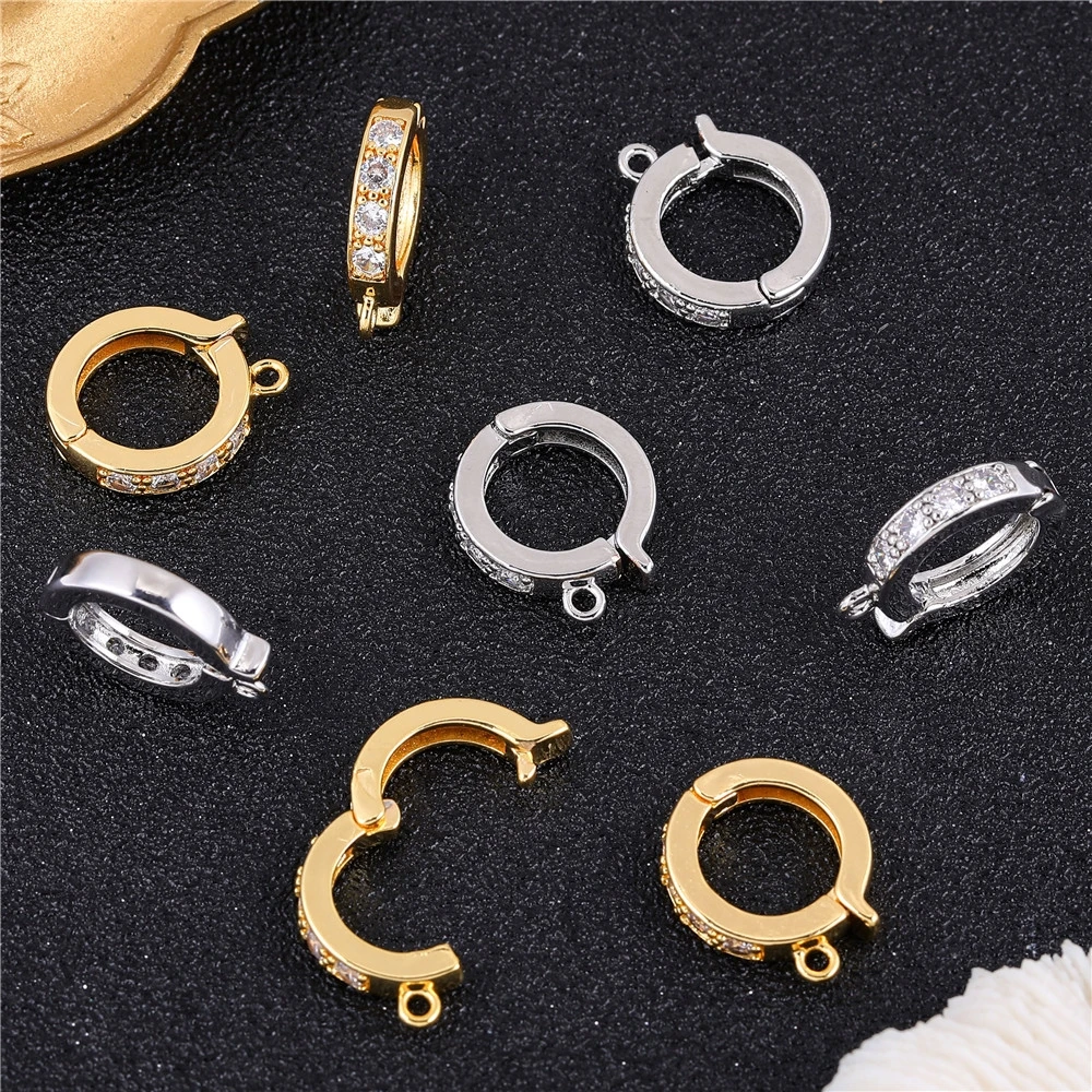 Juya 18K Gold versilbert Haken Ballen Clip Kautionen Verschlüsse Zubehör für DIY Handarbeiten Edelsteine Perlen Perlen Anhänger Schmuckherstellung – Detail 21