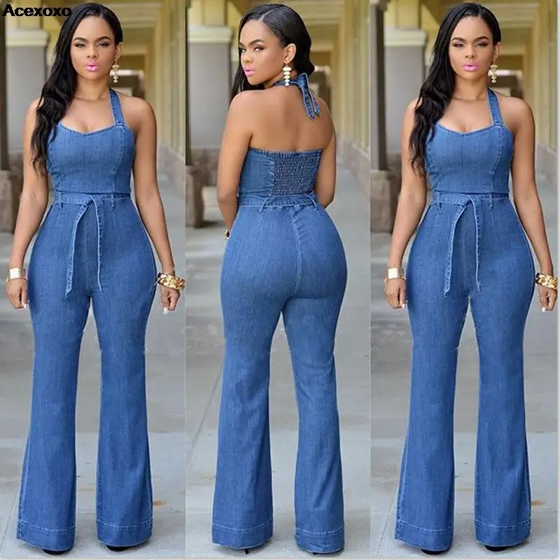 

Sexy fashion jeans Slim casual romper for women
