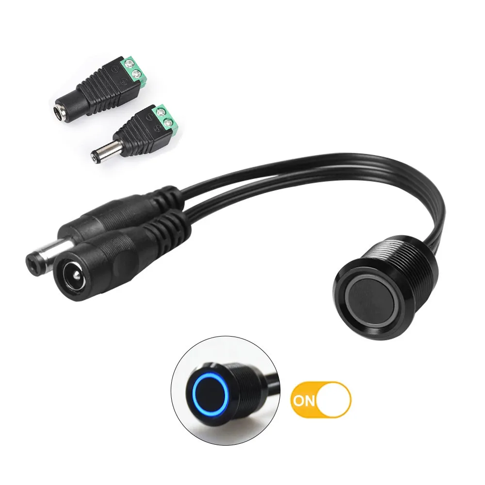 LEDDimmerDC12V24VMetalRecessedTouchSensorSwitchButtonControl