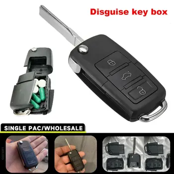 Creative Dummy Car Key Mini Hidden Safe Box Secret Compartment Stash Box Empty Car Key Fob Hide and Store Money Pills Coin 1