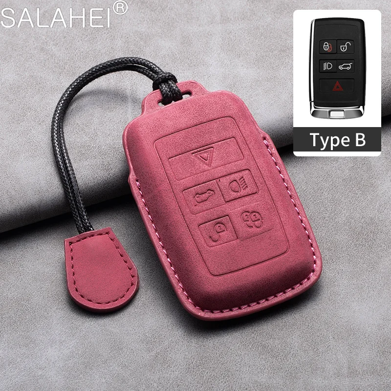 Ontto Cover Portachiavi In TPU Per Land Rover Range Rover Evoque Discovery Velar E Jaguar XE XF E-Pace F-Pace – Custodia 5 Tasti, Colore Rosso - 4