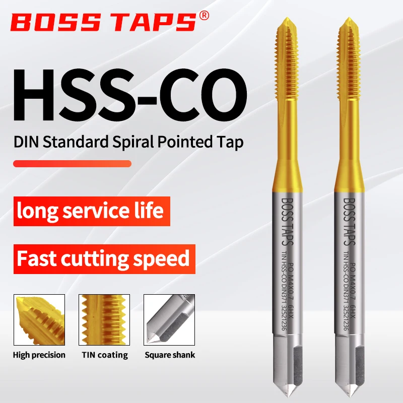 HSS-CO DIN 371 376 Standard Forming Roll Pointed Spiral Fluted Tap M2 M3 M4 M5 M6 M8 M10 M12 Machine