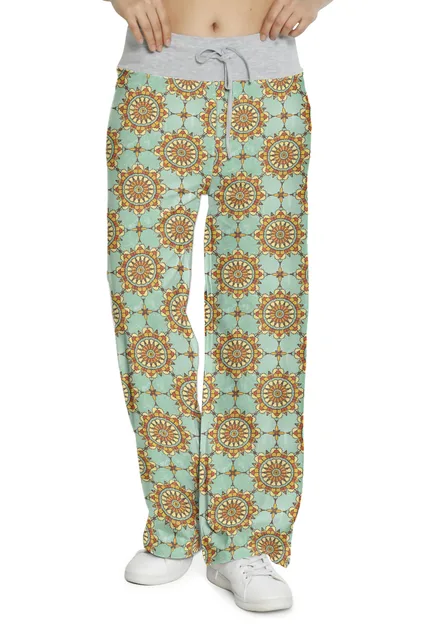 Brown Women's Pants Victorian Mandala 
