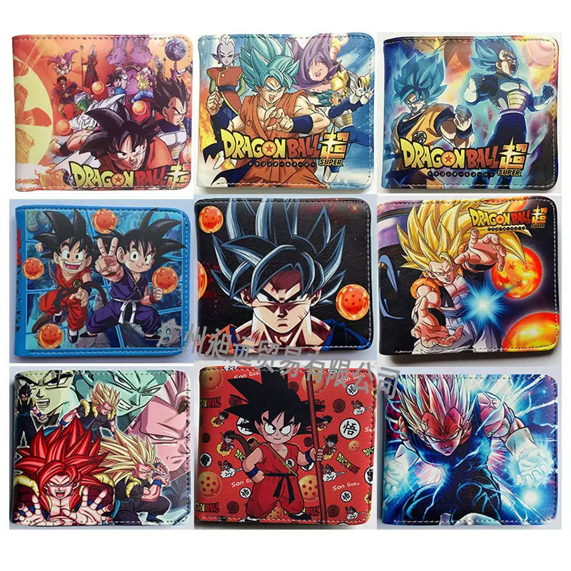 wopin Cartera de Dragon Ball para Niño, Cartera Anime Niño,Cartera