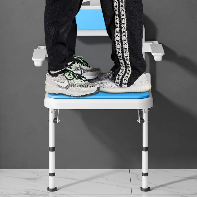 Elderly Bath Chairs, Both Legs Folding Chair for Disabled, Wall Mounted Accessible Bathroom Chairs , Senior Safety Shower Seat 5