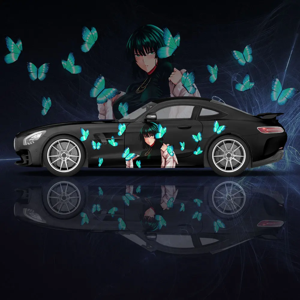 

Fubuki Kawaii аниме девушка 2 шт. Автомобильная наклейка универсальная большая автомобильная наклейка для автомобиля Наклейка Наклейки