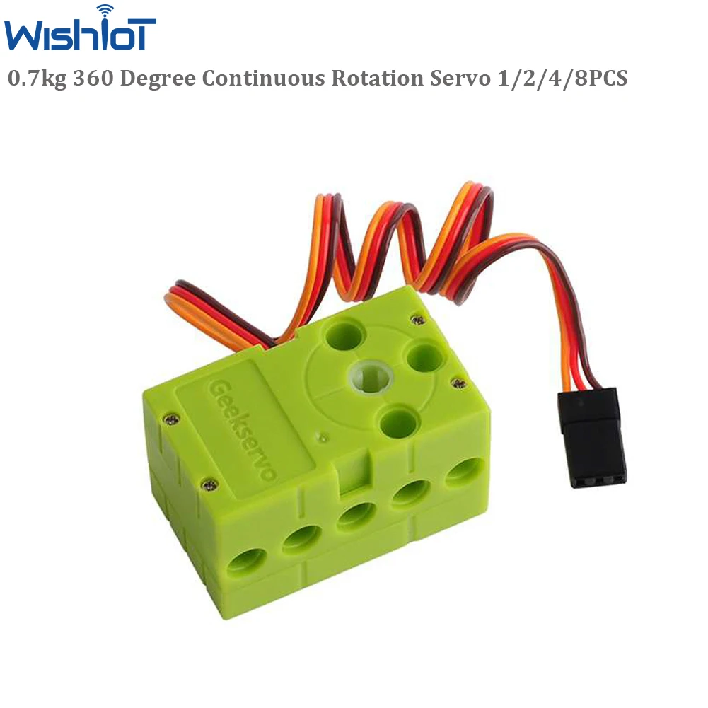 0.7kg Geekservo 360 Degree Continuous Rotation Servo Forward Reverse Green 4.8V-6V PWM Control Compatible With legoeds Microbit rcmall feetech fs5113r 13kg cm 360 degree continuous rotation servo for robot