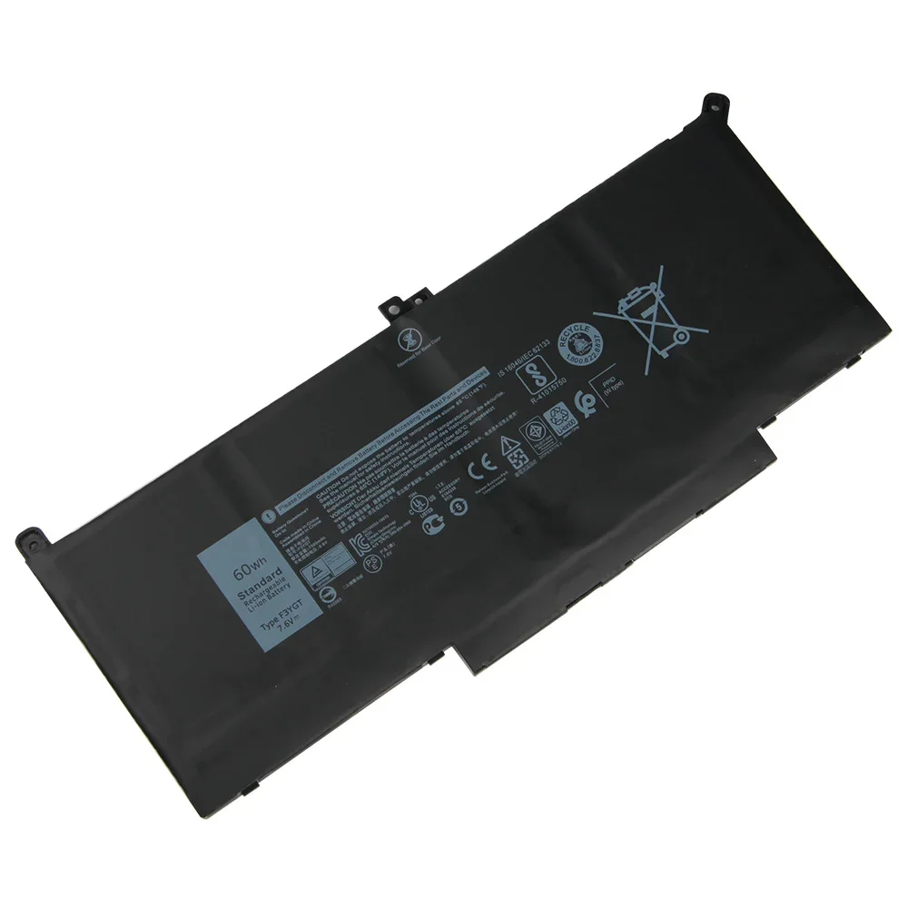 Replacement Battery F3YGT DM3WC 2X39G For Dell Latitude 7480 E7280 7490 7000 60Wh Batteries